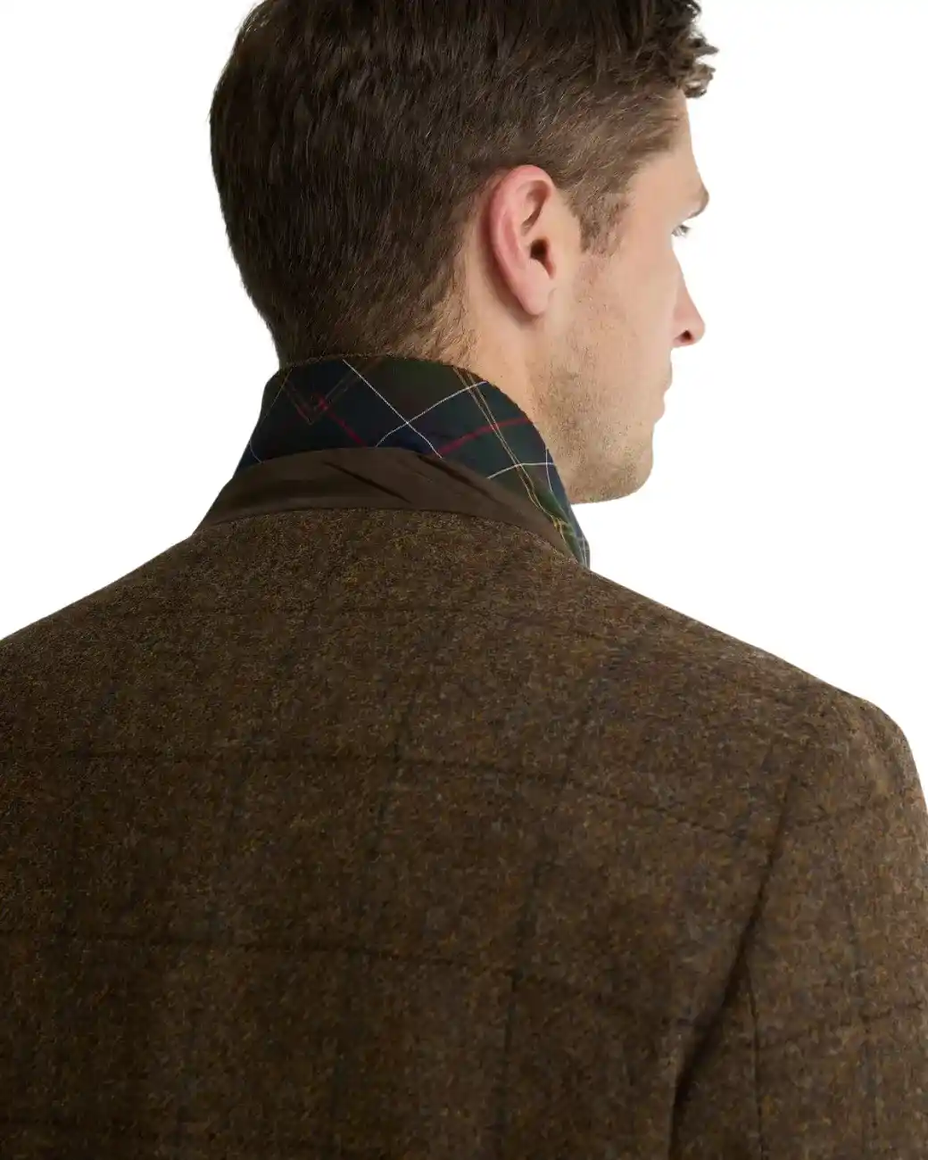 Barbour Gosforth Moons Checked Blazer Brown-5