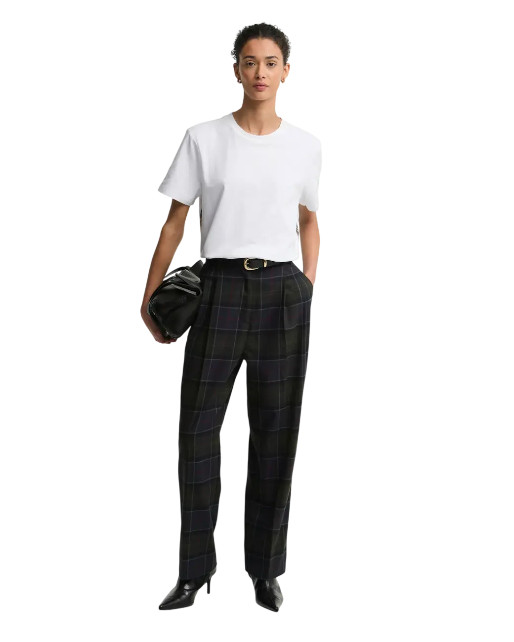 Barbour Delilah Tartan Straight-Leg Trousers Shadow Classic Tartan-1