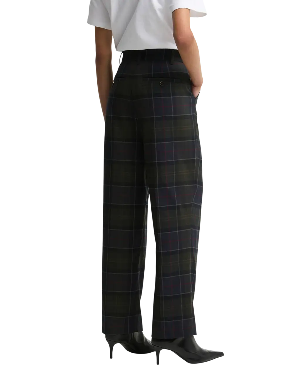 Barbour Delilah Tartan Straight-Leg Trousers Shadow Classic Tartan-3