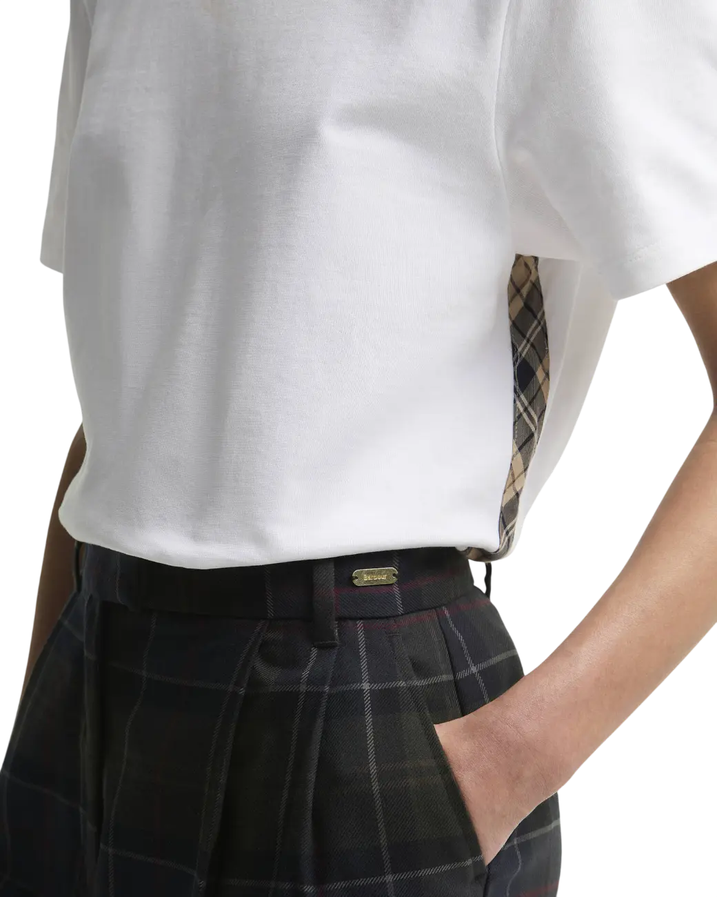 Barbour Delilah Tartan Straight-Leg Trousers Shadow Classic Tartan-4