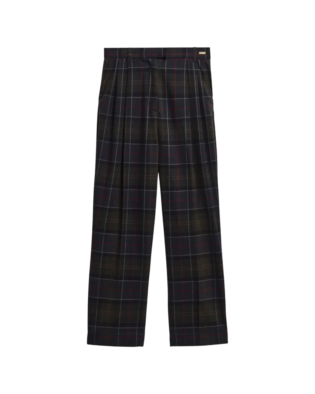 Barbour Delilah Tartan Straight-Leg Trousers Shadow Classic Tartan-6