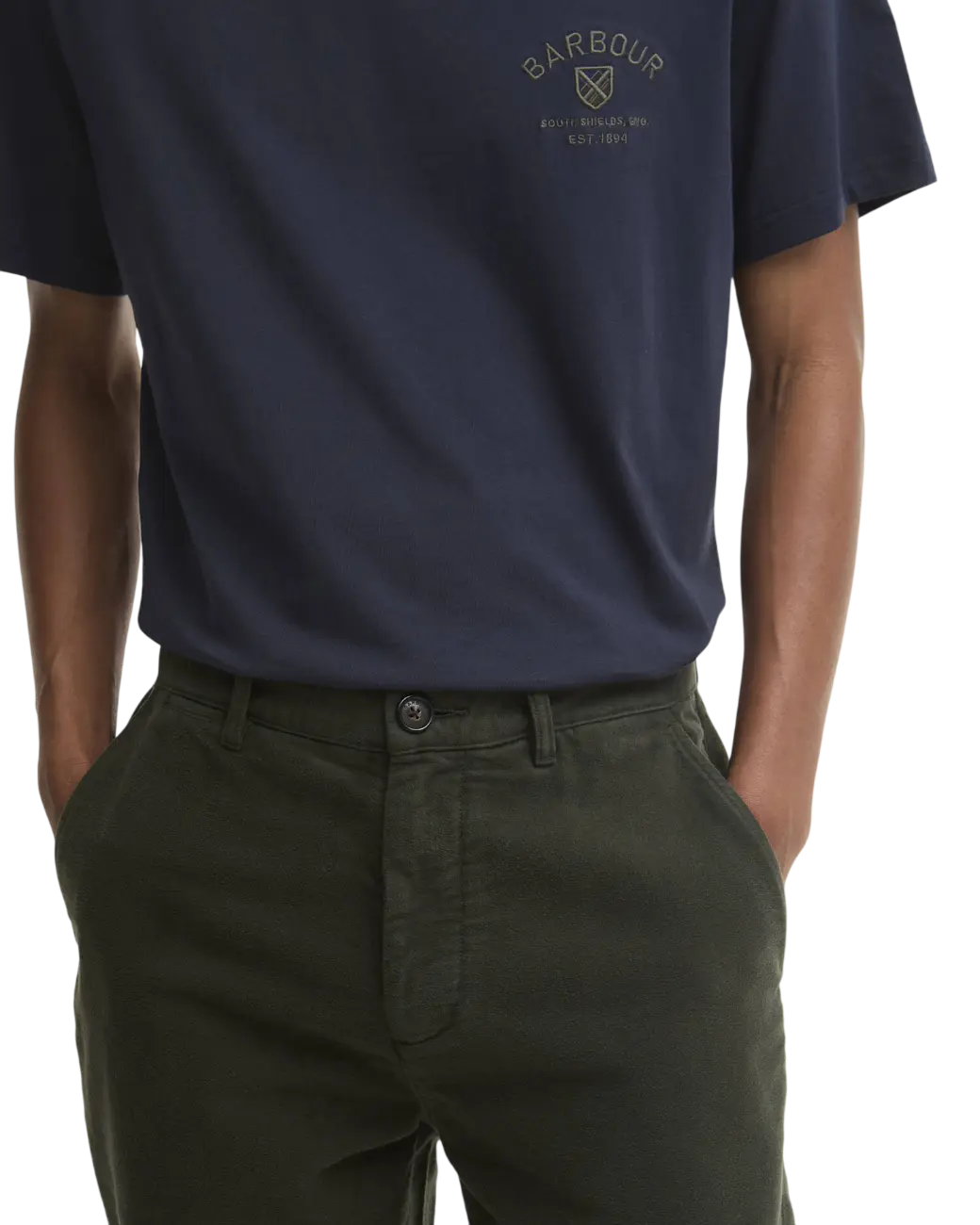 Barbour Moleskin Tailored Trousers Sage-4