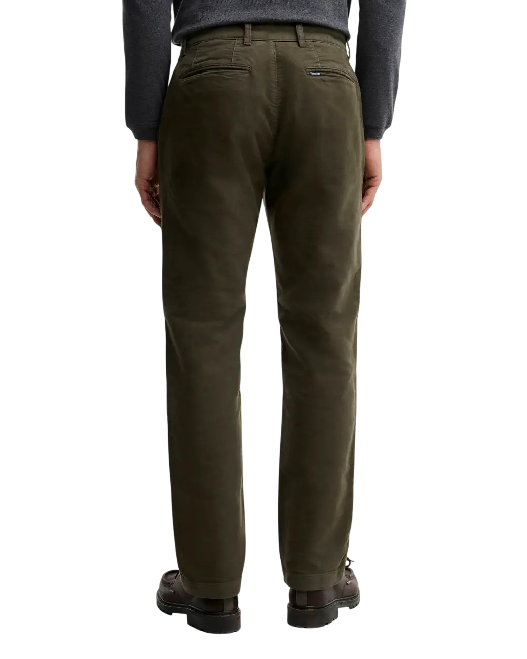 Barbour Moleskin Tailored Trousers Dark Olive-3