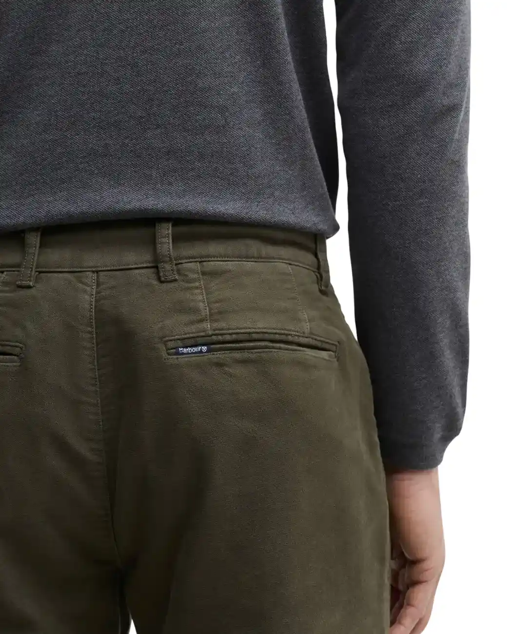 Barbour Moleskin Tailored Trousers Dark Olive-5