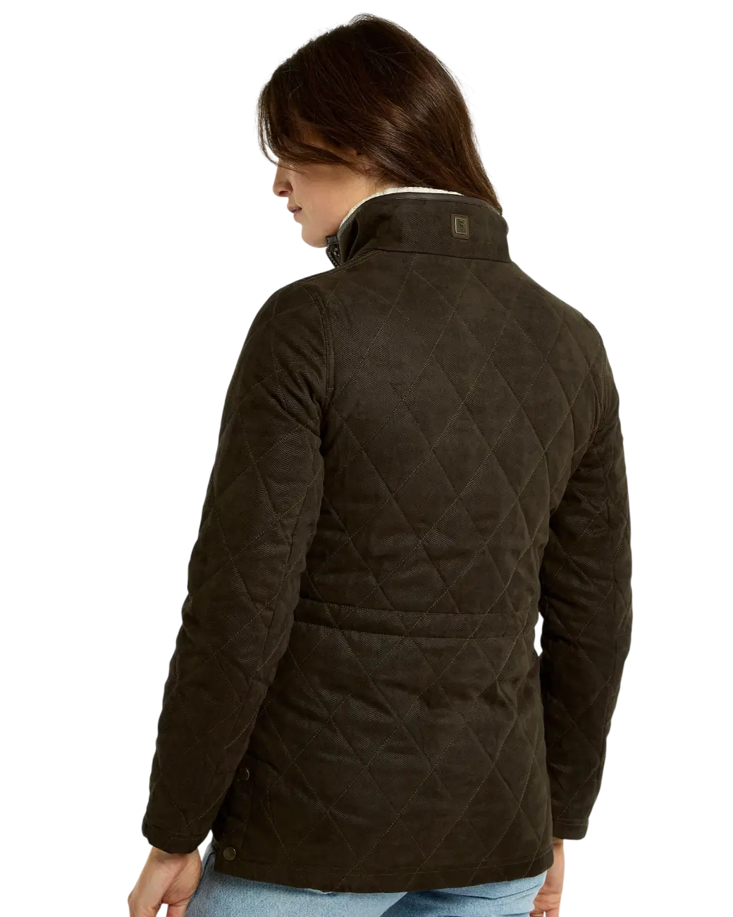 Dubarry Locton Diamond Quilt Jas - Olive-3