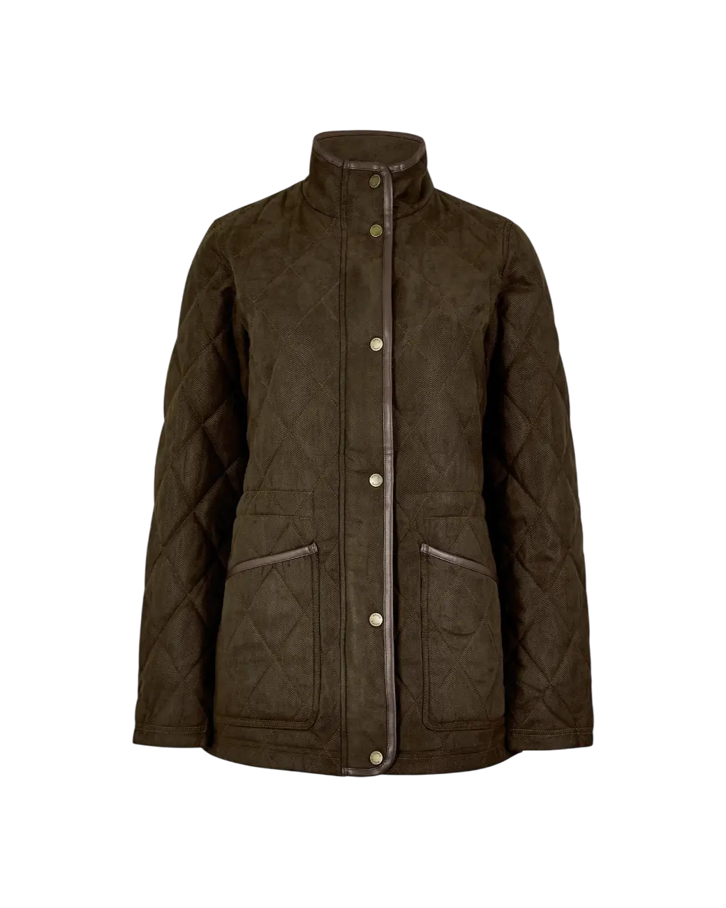 Dubarry Locton Diamond Quilt Jas - Olive-5