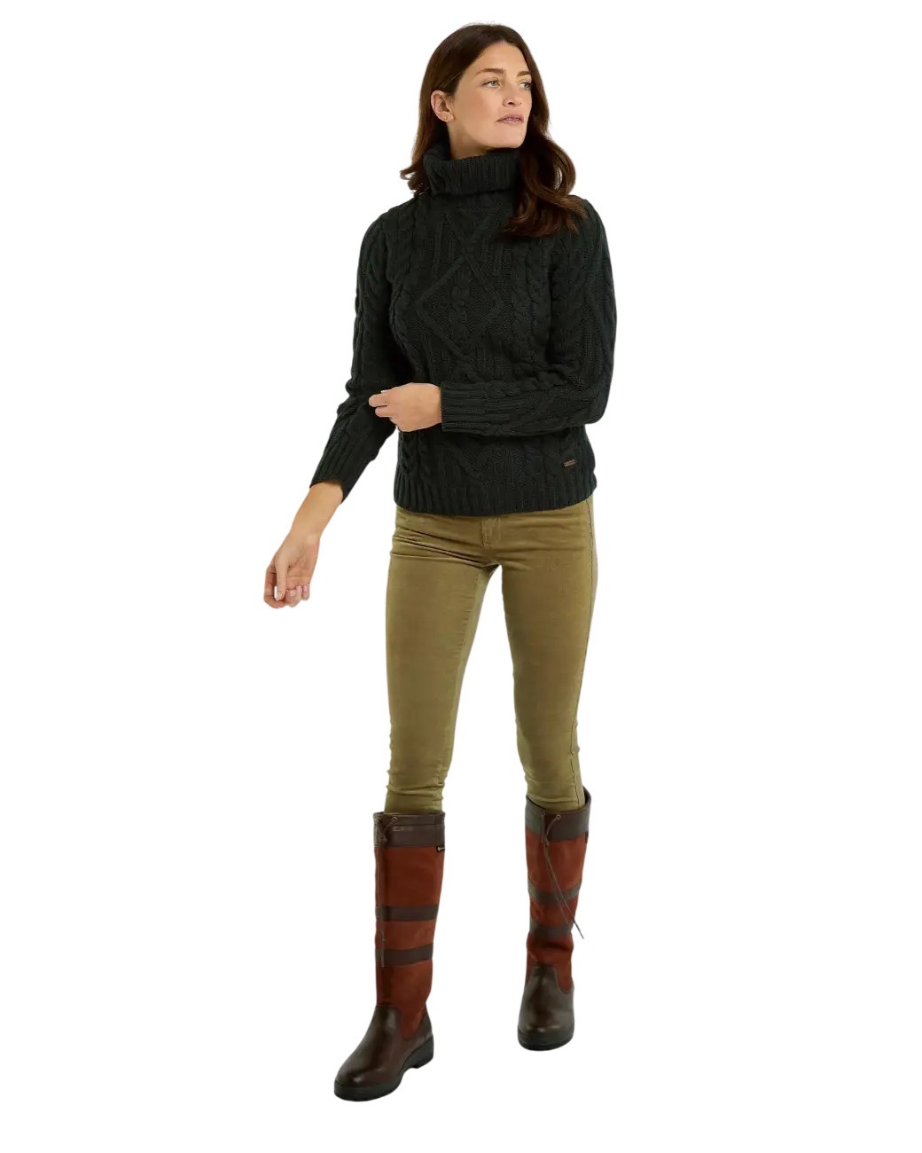 Dubarry Somers Dames Roll Neck Trui - Olive-2