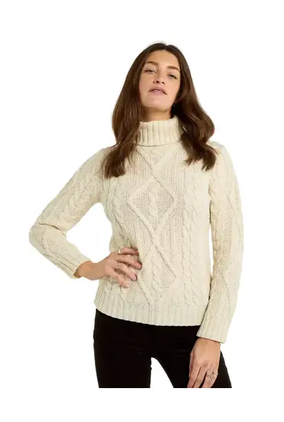 Dubarry Somers Dames Roll Neck Trui - Cream