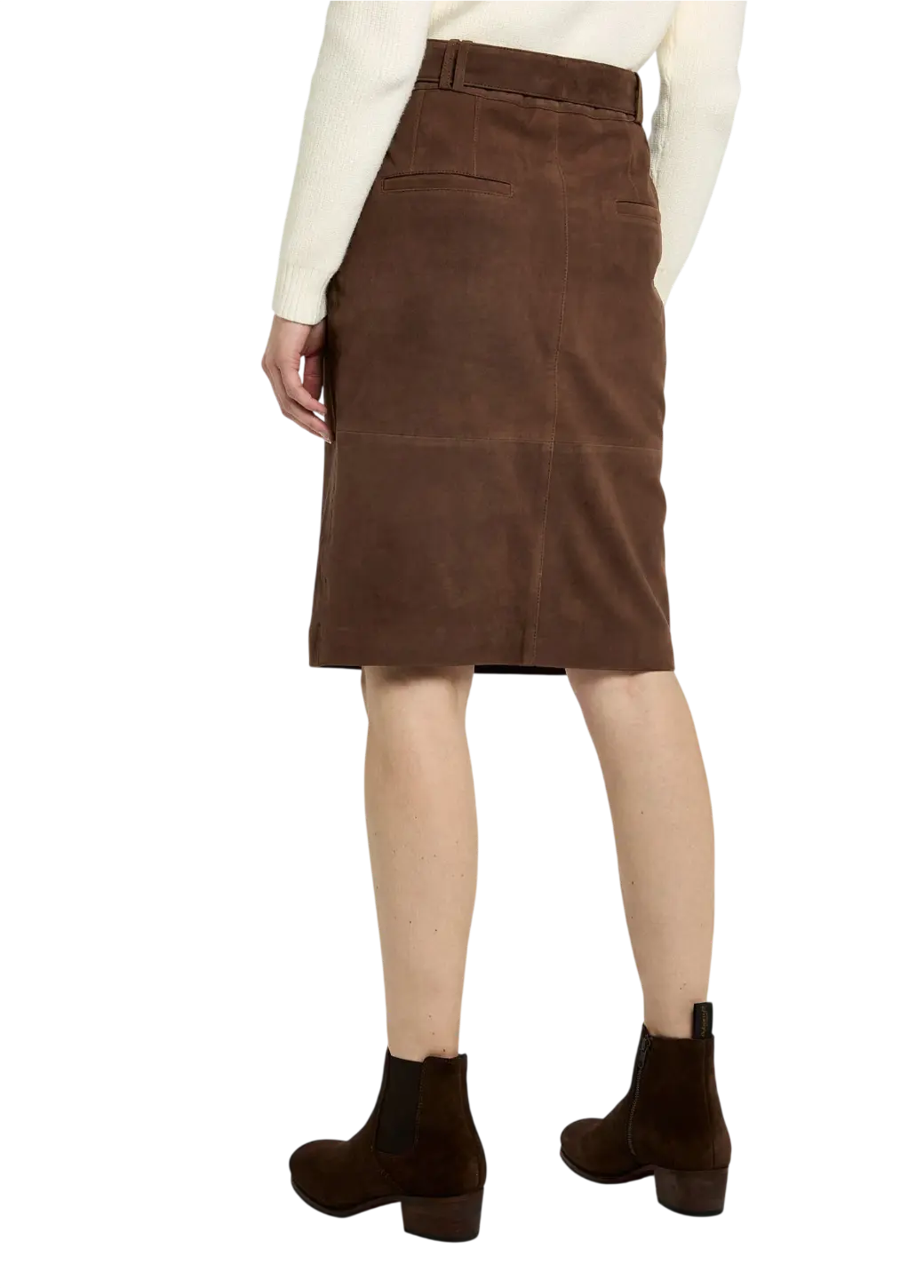 Dubarry Sullivan Dames Knie-Lengte Suède Rok - Walnut-4