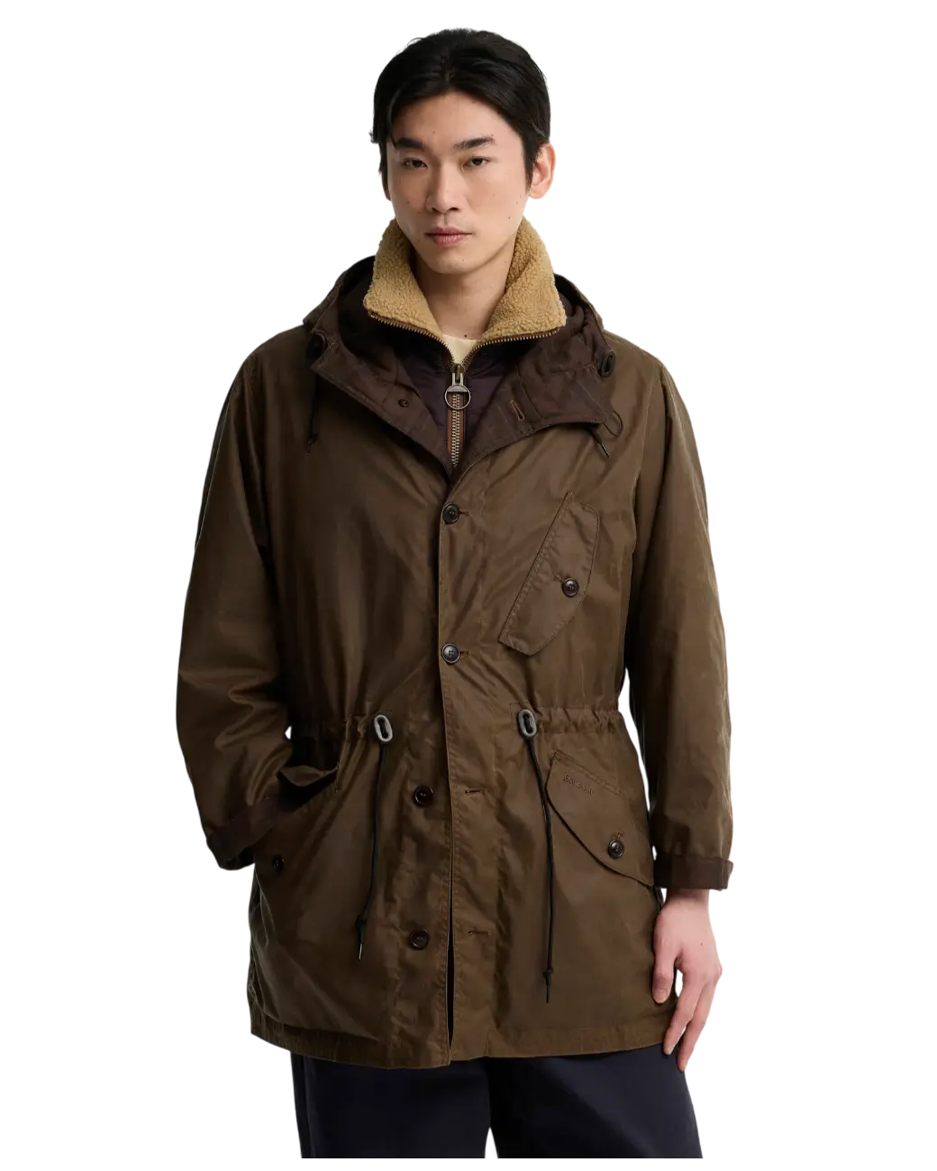 Barbour Ursula Waxed Parka Bark-1
