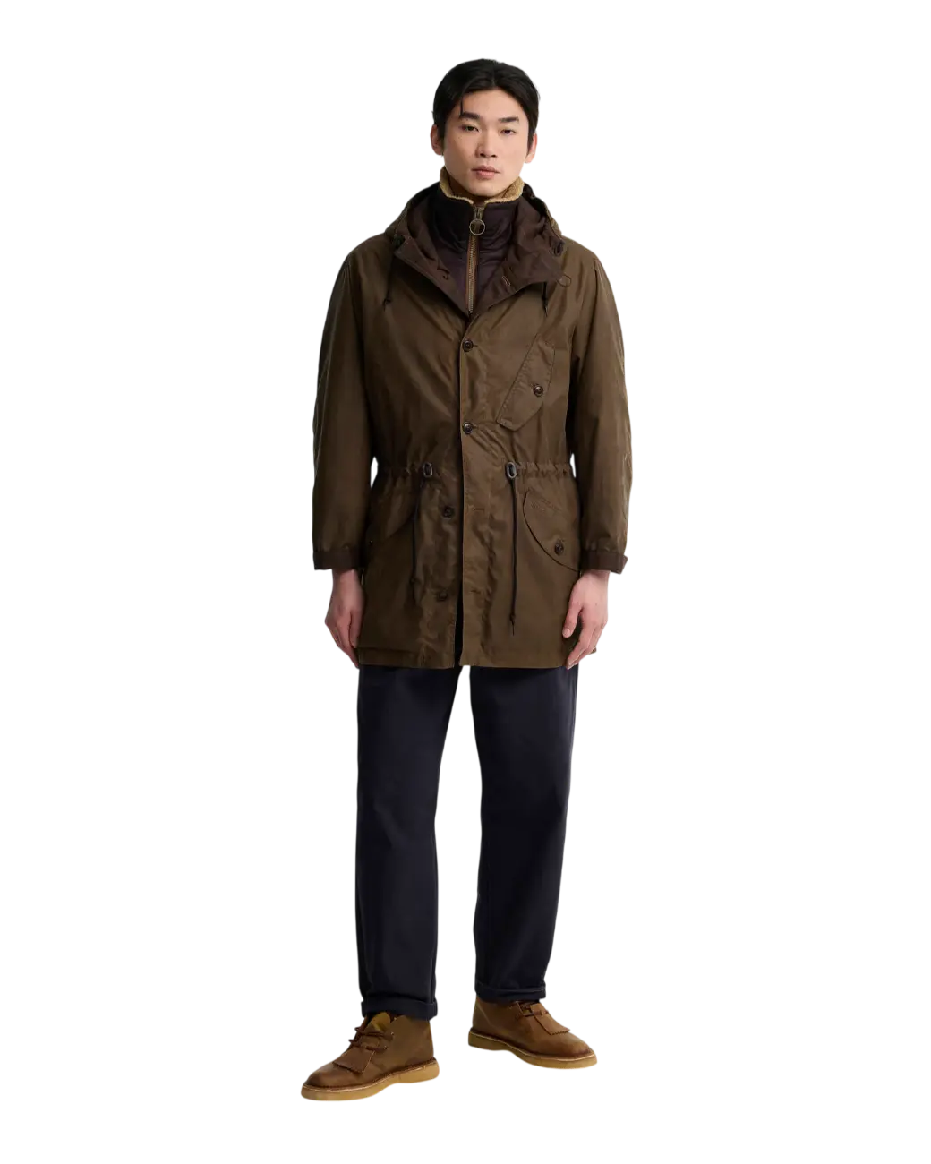 Barbour Ursula Waxed Parka Bark-2