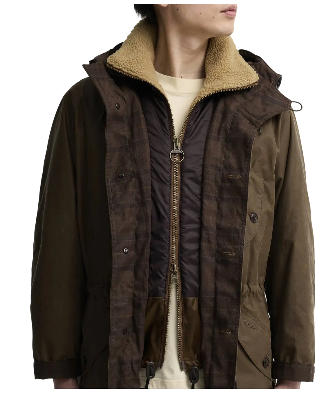 Barbour Ursula Waxed Parka Bark-5