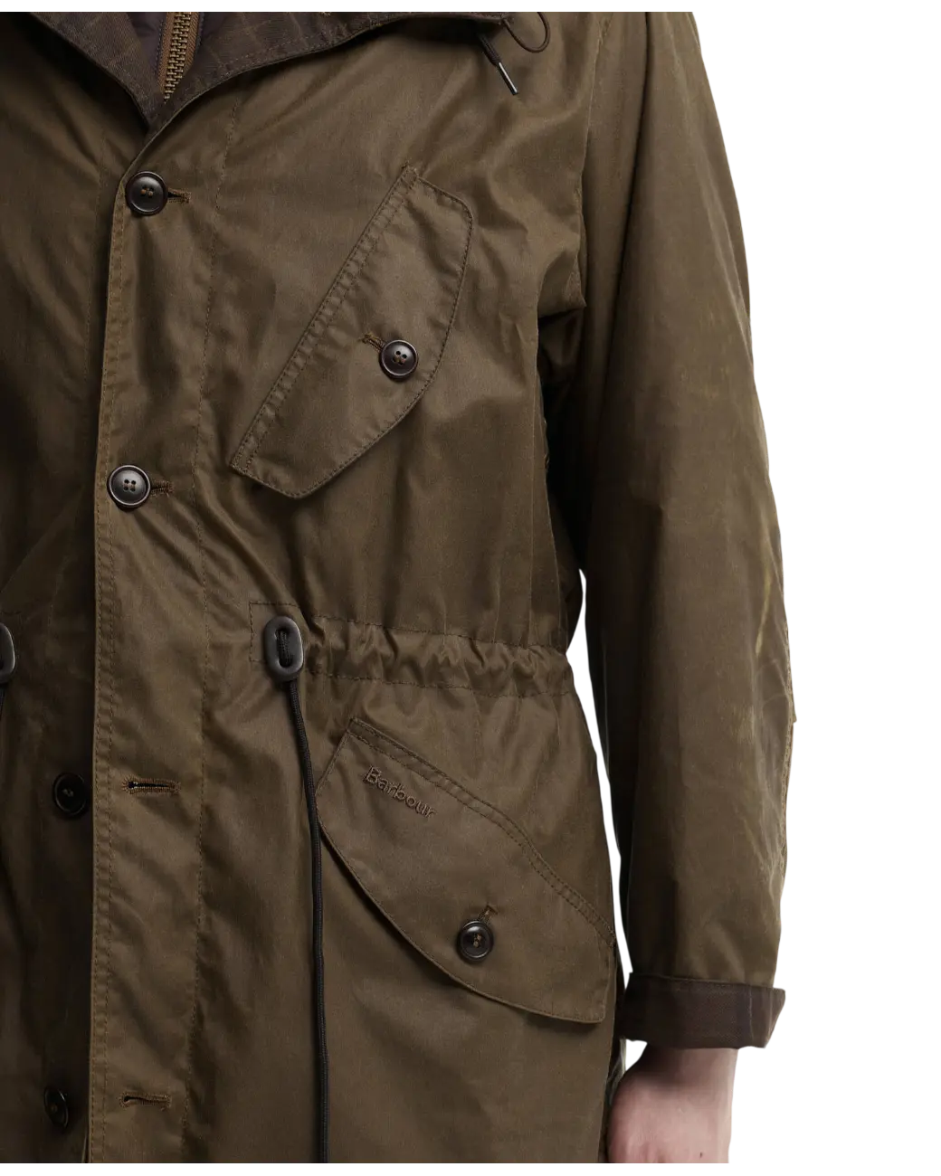 Barbour Ursula Waxed Parka Bark-6