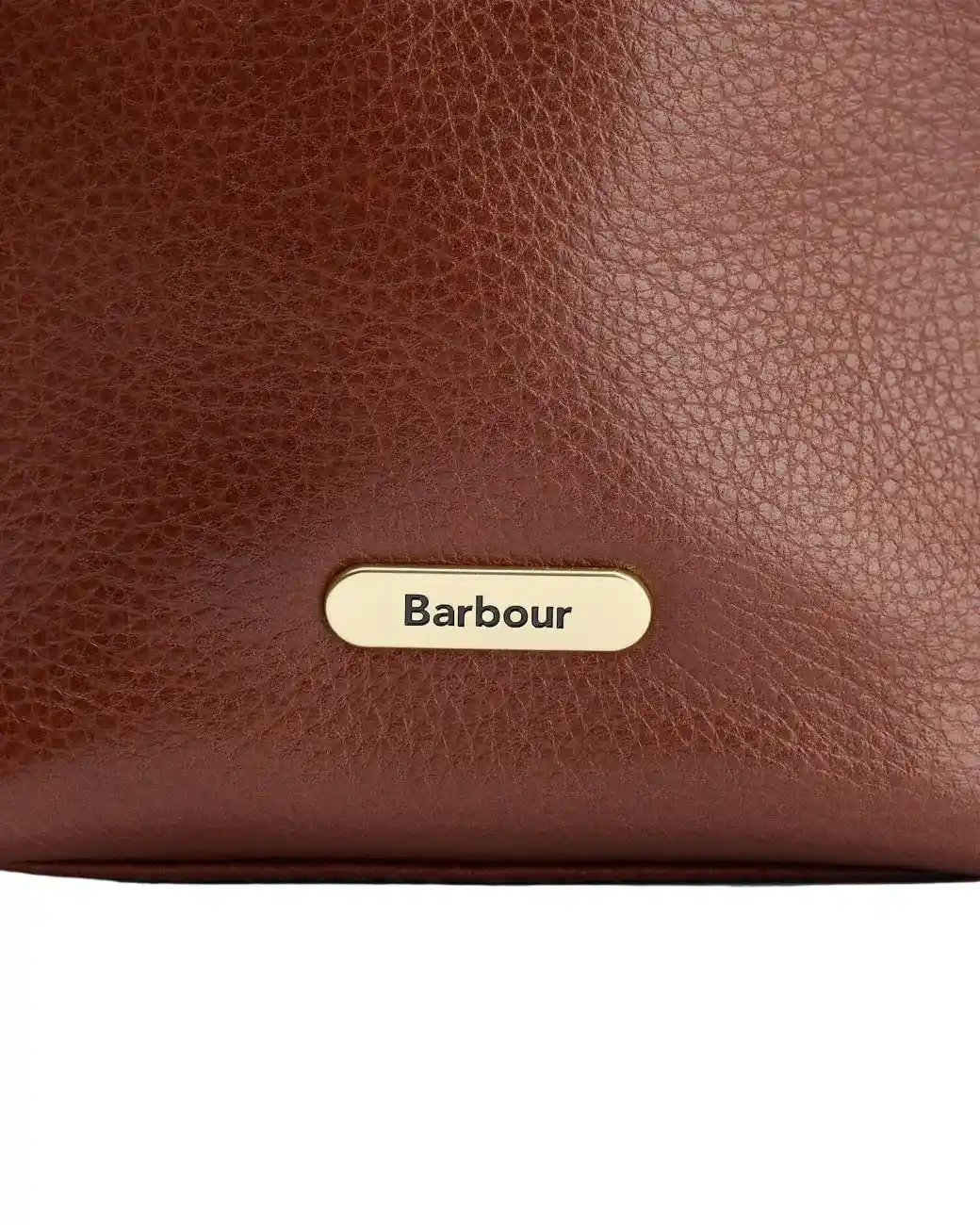 Barbour Cedar Mini Leather Bucket Bag Brown-4