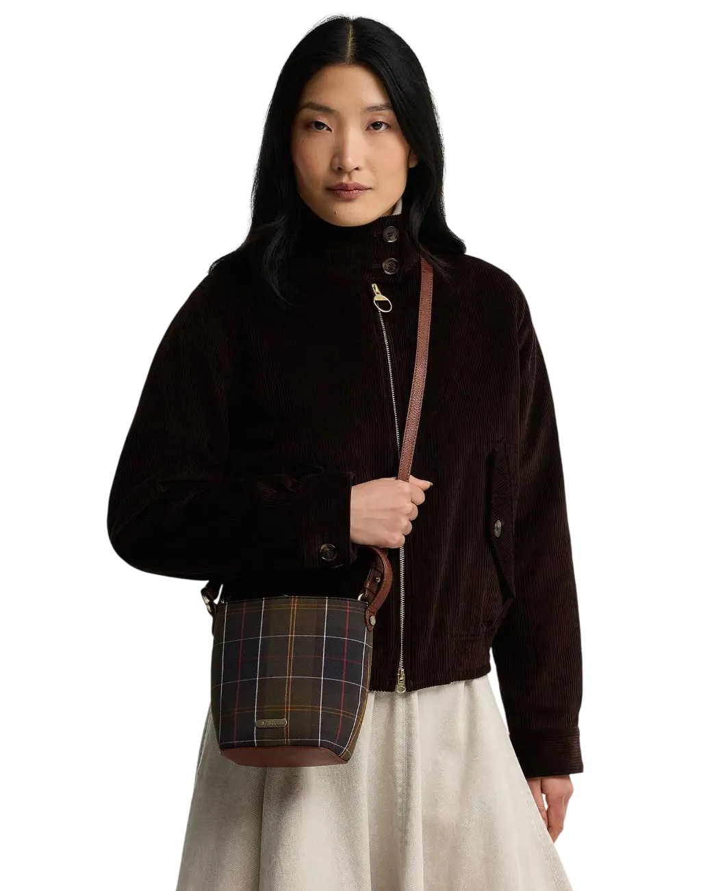 Barbour Cedar Mini Tartan Bucket Bag Classic Tartan-3
