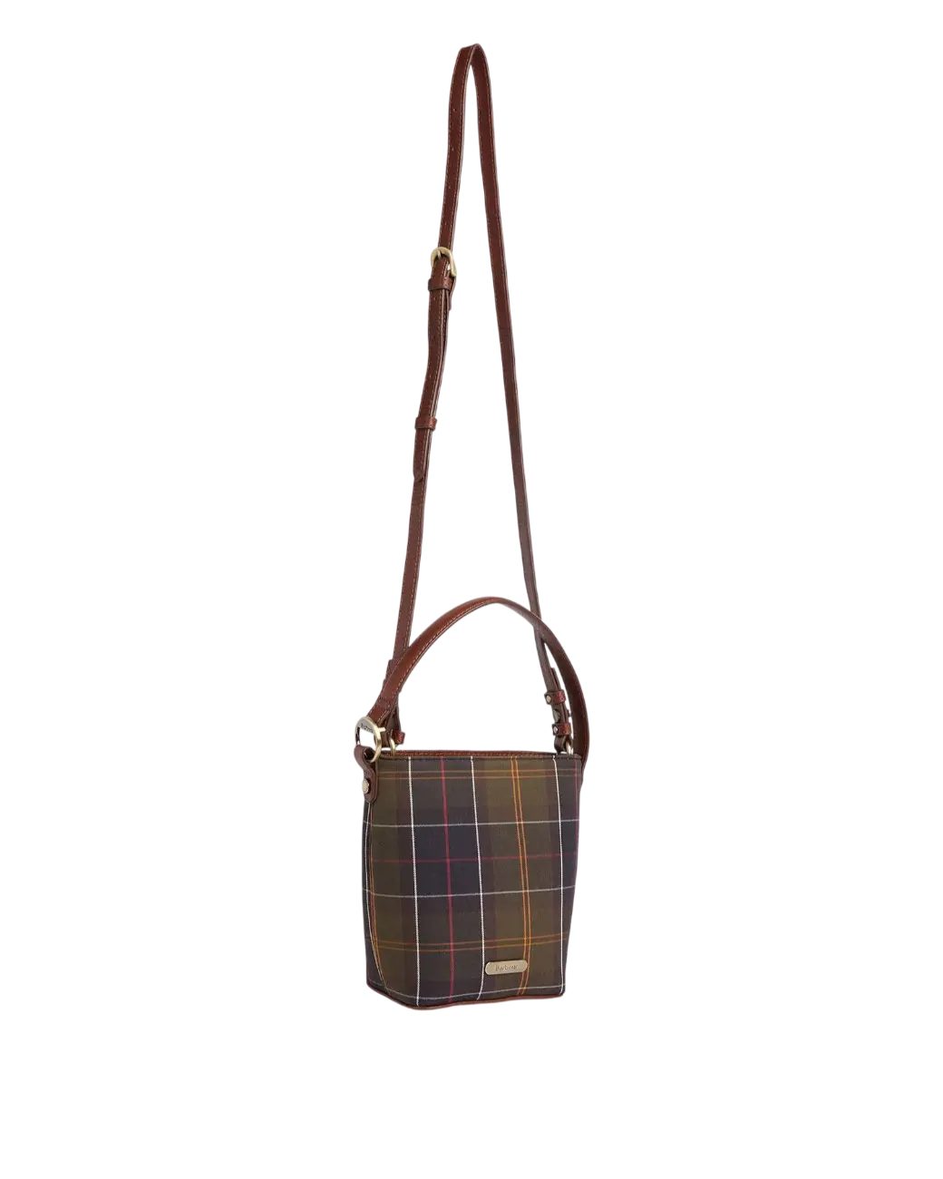 Barbour Cedar Mini Tartan Bucket Bag Classic Tartan-6
