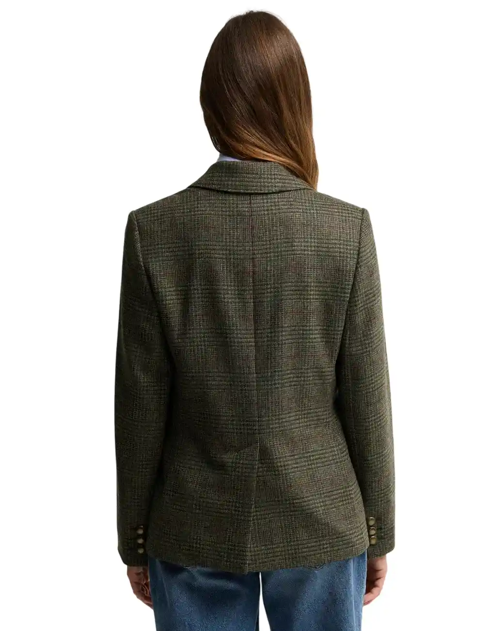 Barbour Browning Tailored Blazer Olive Prince Of Wales Check-3