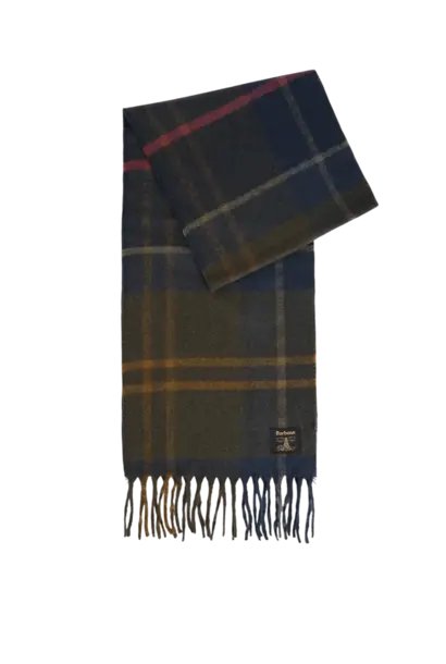 Barbour Yorklane Tartan Scarf Shadow Classic Tartan