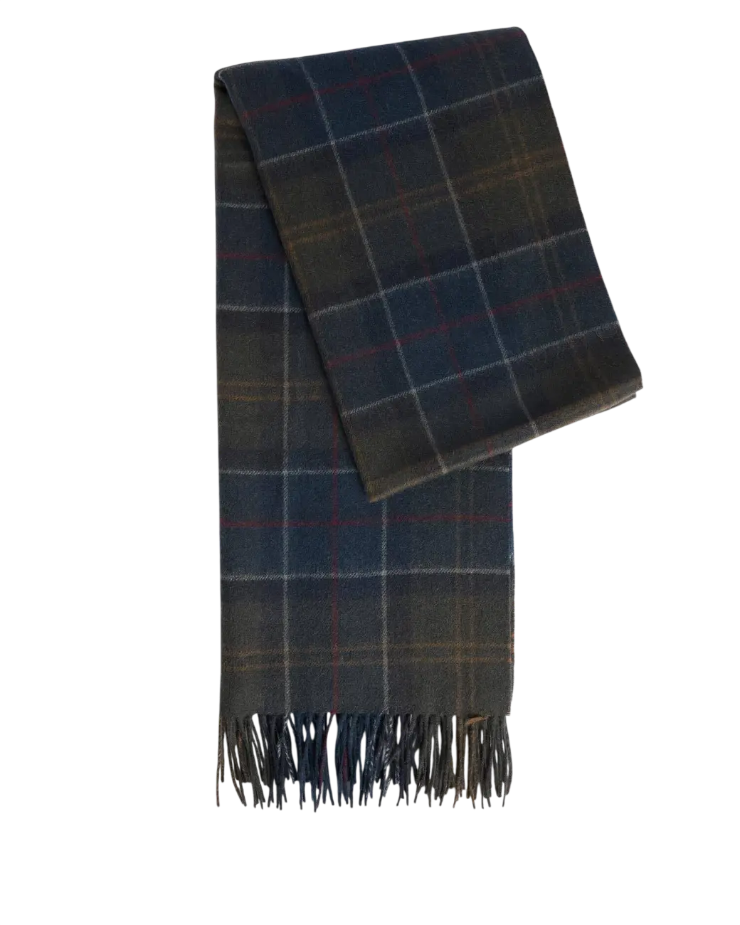 Barbour Braden Tartan Wool Scarf Shadow Classic Tartan-1