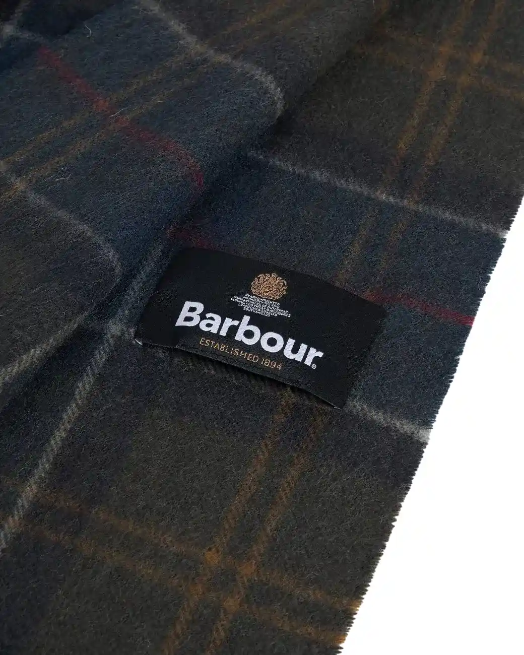 Barbour Braden Tartan Wool Scarf Shadow Classic Tartan-3