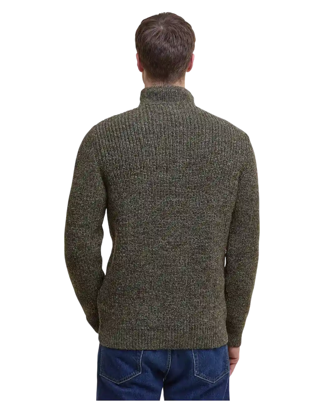 Barbour New Tyne Quarter Zip Jumper Derby Tweed-3