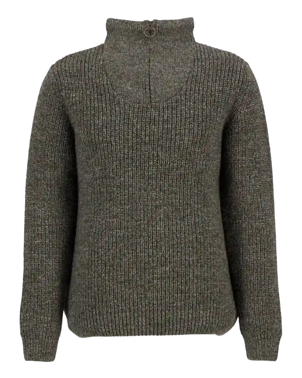 Barbour New Tyne Quarter Zip Jumper Derby Tweed-6
