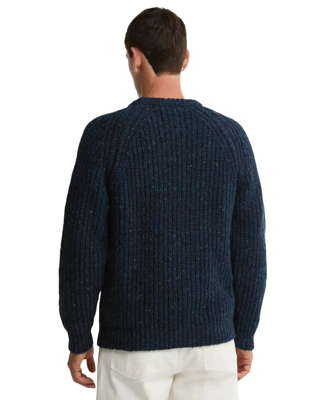 Barbour Donegal Wool Made in Scotland Crew-Neck Jumper Navy-3