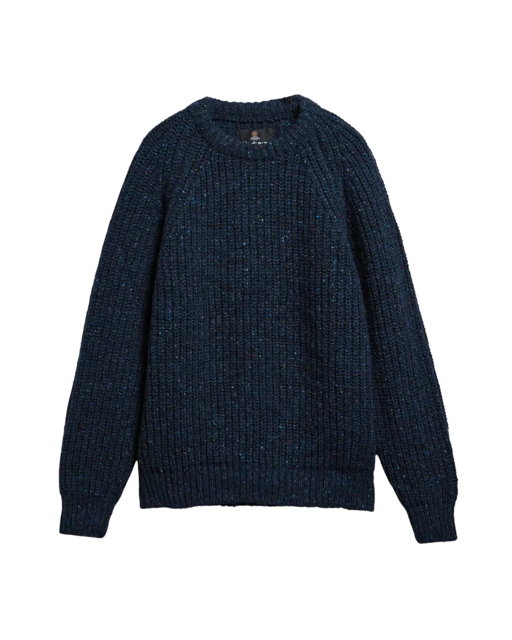 Barbour Donegal Wool Made in Scotland Crew-Neck Jumper Navy-5