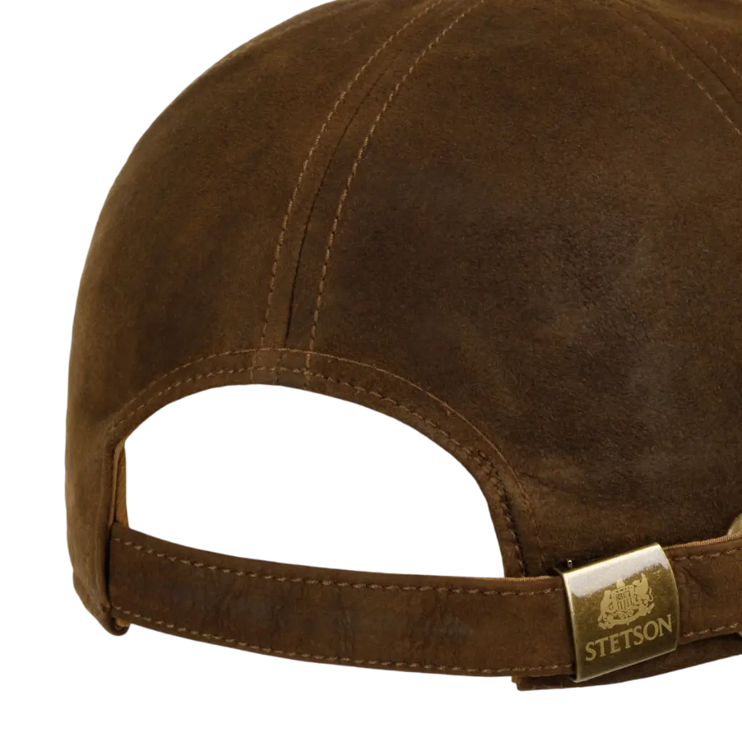 Stetson Trucker Cap Oily Goat Cashmere/Wool Mud With Brown/Blue Check-4