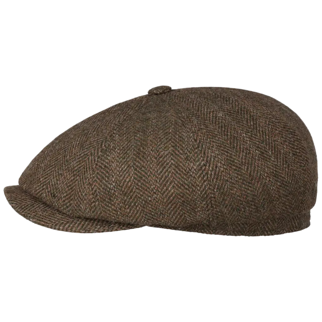 Stetson Hatteras Herringbone Olive/Beige Herringbone-1