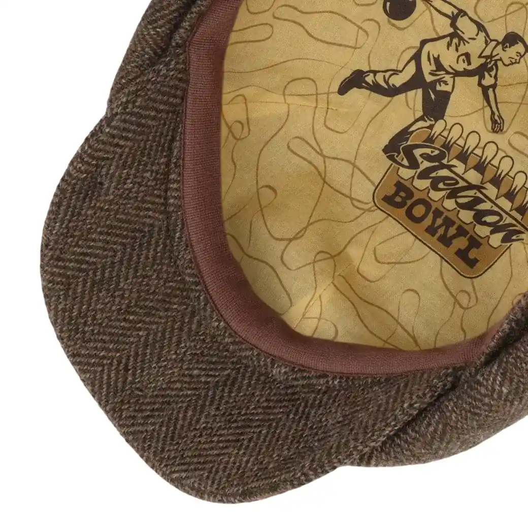 Stetson Hatteras Herringbone Olive/Beige Herringbone-3
