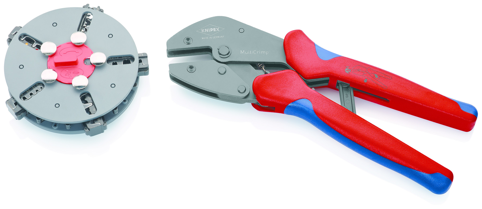 MultiCrimp® Krimptang van Knipex met en handige wissellader Cable-Engineer.nl