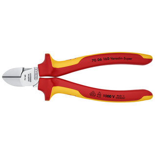 KNIPEX Knipex Zijsnijtang VDE 1000V. -  160mm  70 06 160