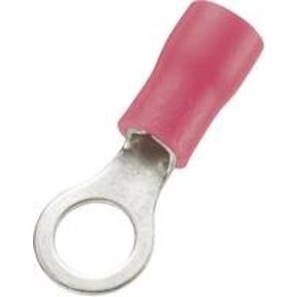 Cable-Engineer Ring M3 kabelschoen Rood  1/2 geïsoleerd- 100 Stuks