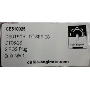 TE Connectivity Deutsch DT Pigtail-set: 2-Pos. Plug (man) connector + 2x 2meter 1,5mm2 FLRY-B kabel