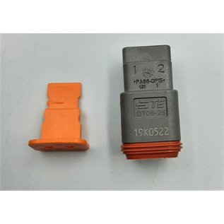 TE Connectivity Deutsch DT Pigtail-set: 2-Pos. Plug (man) connector + 2x 2meter 1,5mm2 FLRY-B kabel