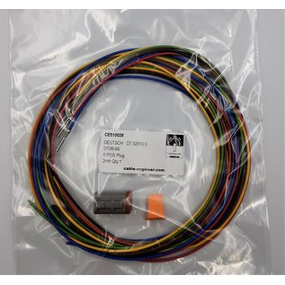 TE Connectivity TE Deutsch DT Pigtail-set: 6-Pos. Plug DT06-6S + 6x 2meter 1,5mm2  FLRY-B kabel