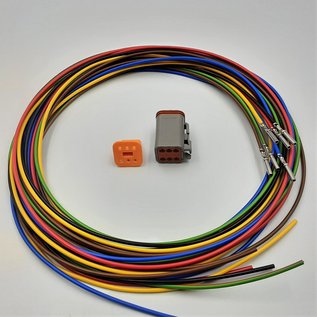 TE Connectivity TE Deutsch DT Pigtail-set: 6-Pos. Plug DT06-6S + 6x 2meter 1,5mm2  FLRY-B kabel