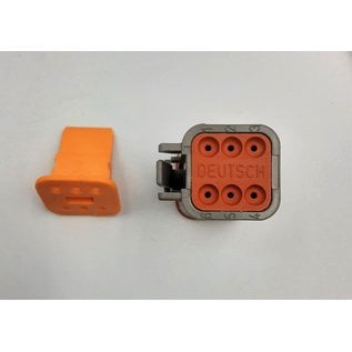 TE Connectivity TE Deutsch DT Pigtail-set: 6-Pos. Plug DT06-6S + 6x 2meter 1,5mm2  FLRY-B kabel