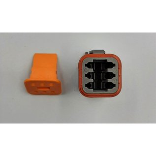 TE Connectivity TE Deutsch DT Pigtail-set: 6-Pos. Plug DT06-6S + 6x 2meter 1,5mm2  FLRY-B kabel