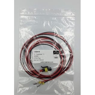 TE Connectivity AMP Superseal Pigtail-set: 2-Pos. Plug (man) connector + 2x 2m. FLRY-B  - 0,75mm2