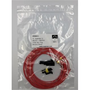 TE Connectivity AMP Superseal 1.5 Pigtail set 1-Pos. Tab & Plug connector + 2x 2m. FLRY-B kabel  0,75mm2