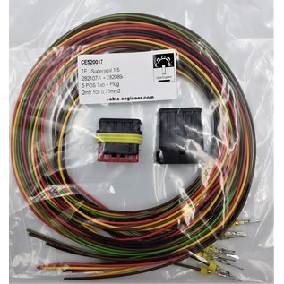 TE Connectivity AMP Superseal 1.5 Pigtail set 5-Pos. Tab & Plug connector + 10x 2m. FLRY-B kabel 0,75mm2