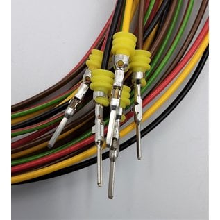 TE Connectivity AMP Superseal 1.5 Pigtail set: 5-Pos. Tab & Plug connector + 10x 2m. FLRY-B kabel 1,5mm2