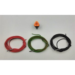 Cable-Engineer TE Deutsch DT Pigtail-set: 3-Pos. Plug DT06-2S (man) + 3x 2meter 0,75mm2 FLRY-B kabel