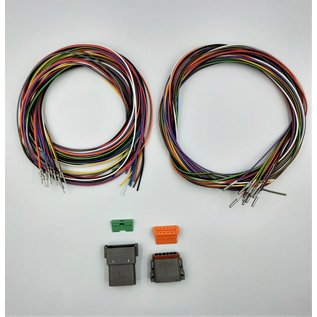 Cable-Engineer Deutsch DT Pigtail-set: 12-Pos. Receptacle & Plug + 24x 2meter 0,75mm2 FLRY-B kabel