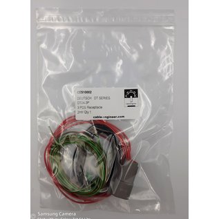 Cable-Engineer TE Deutsch DT Pigtail-set: 3-Pos. Receptacle DT04-3P (vrouw) met 3x 2meter 0,75mm2 FLRY-B kabel