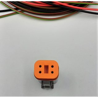 Cable-Engineer TE Deutsch DT Pigtail-set: 4-Pos. Plug DT06-4S (man) connector met 4x 2meter 0,75mm2 FLRY-B kabel