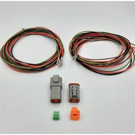 Cable-Engineer Deutsch DT set: 4-Pos. Rec. & Plug + 8x 2m. 0,75mm2 kabel