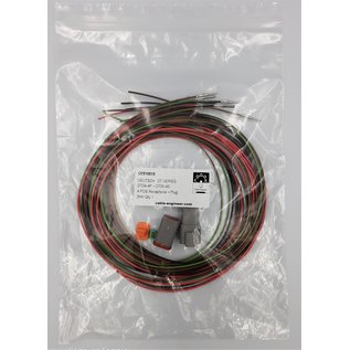 Cable-Engineer TE Deutsch DT Pigtail-set: 4-Pos. Receptacle & Plug + 8x 2meter 1,5mm2 FLRY-B kabel